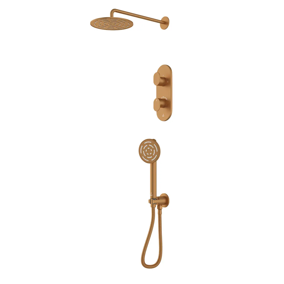 Jaquar Opal Prime Gold Matt PVD Combo of Aquamax  Thermostatic Shower mixer