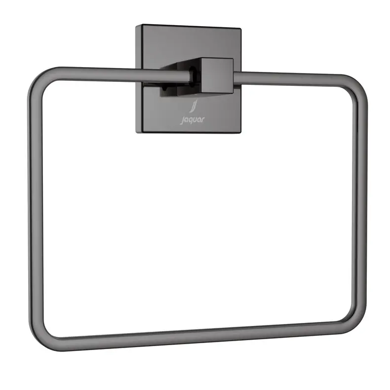 Jaquar Black Chrome Kubix Prime Towel Ring