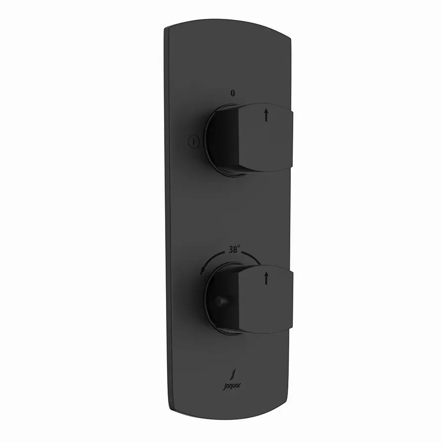 Jaquar Black Matt Kubix Aquamax 2 Outlet Thermostatic Shower Mixer