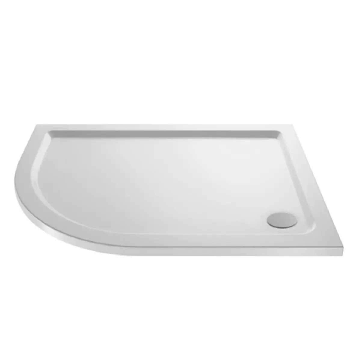 Left Hand OFF SET Quadrant White Shower Trays (1000 x 900mm)