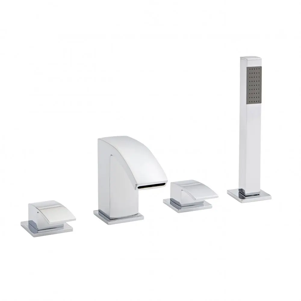 Flair Chrome 4 Hole Bath Shower Mixer Tap