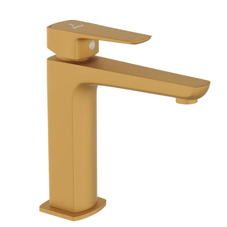 Jaquar Kubix Prime Gold Matt PVD Mono Basin Mixer