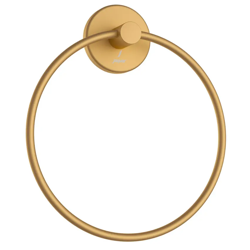 Jaquar Gold Bright PVDTowel Ring Round With Round Flange