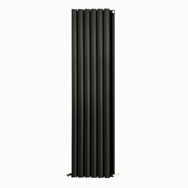 Black Milan Double Designer Vertical Column Radiator 1800mm x 590mm Image 0