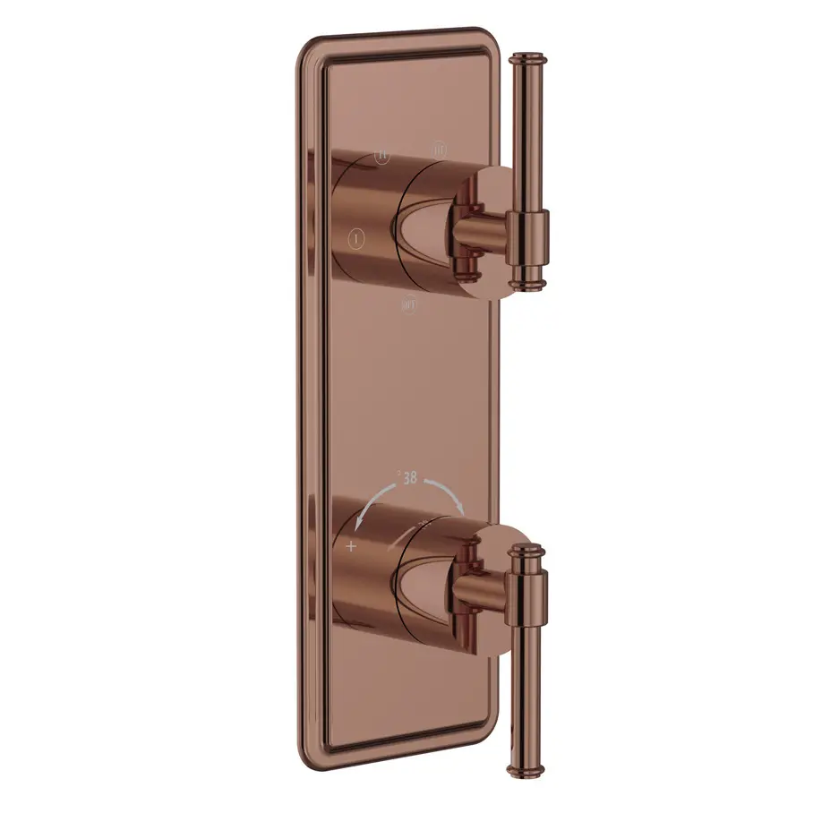 Artize Blush Gold PVD VIC Thermostatic Shower Mixer 4-way Outlets