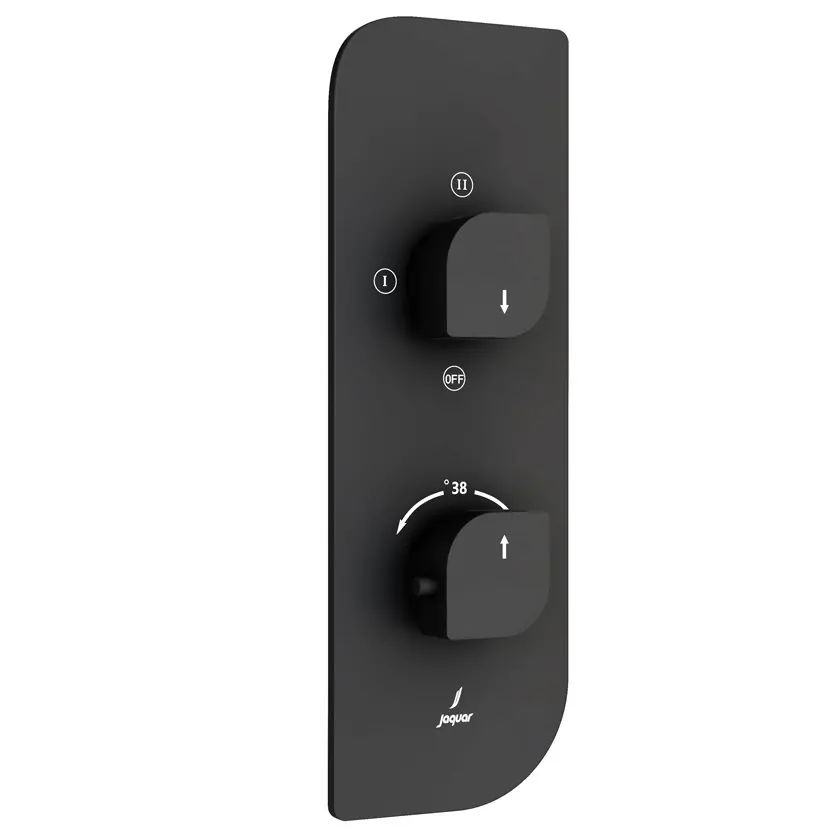 Jaquar Black Matt Alive 3 Outlet Thermostatic Shower Mixer