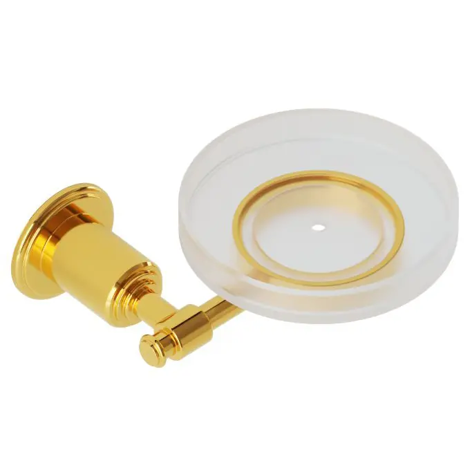 Artize Gold Bright PVD VIC Soap Dish Holder (frosted glass)