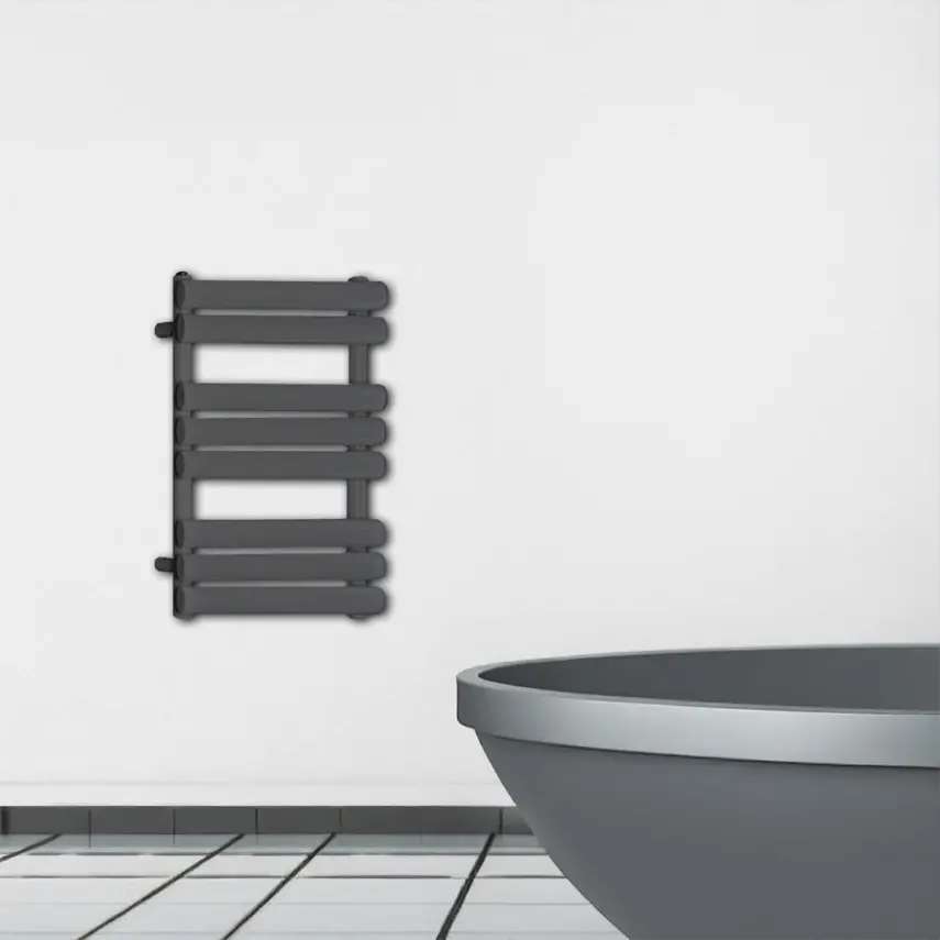 Anthracite Oxford Single Designer Vertical Towel Radiator 1440mm x 500mm