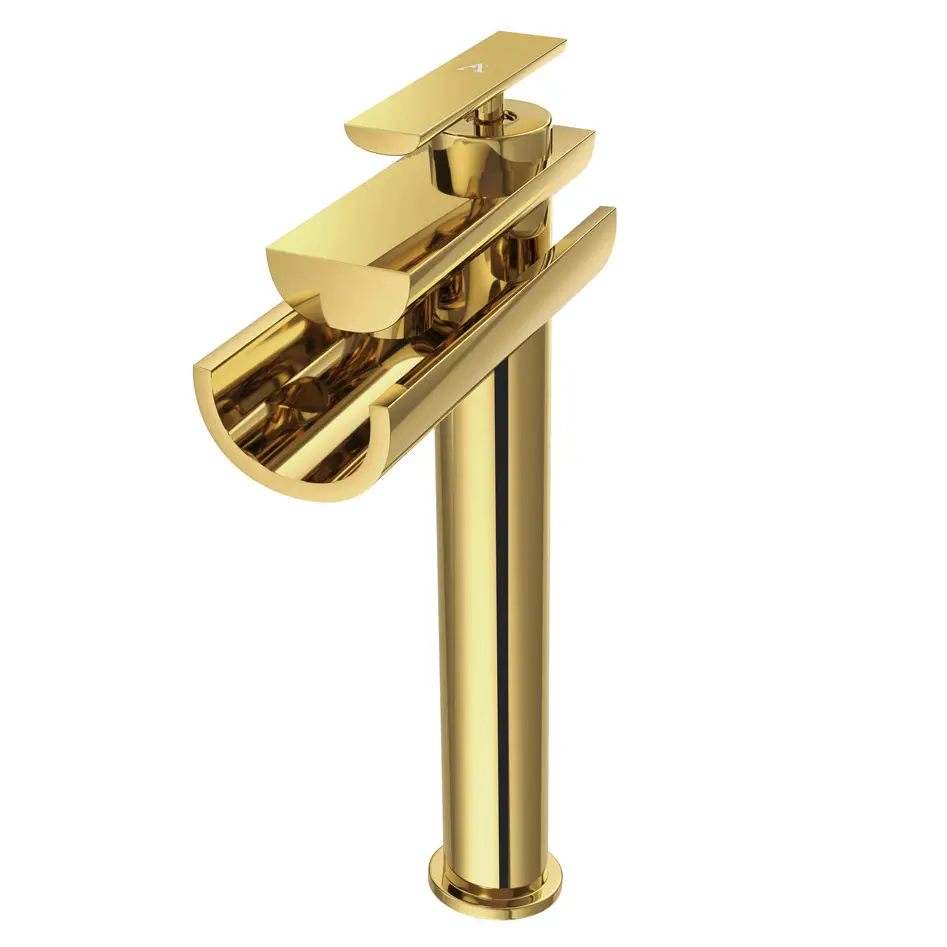 Artize Confluence Gold Bright PVDSingle Lever Tall Boy Basin Mixer