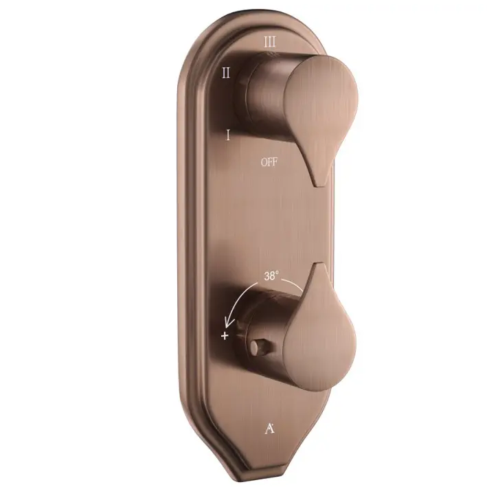 Artize Black Chrome Tiaara Thermostatic shower valve with 5-way outlets Image 0