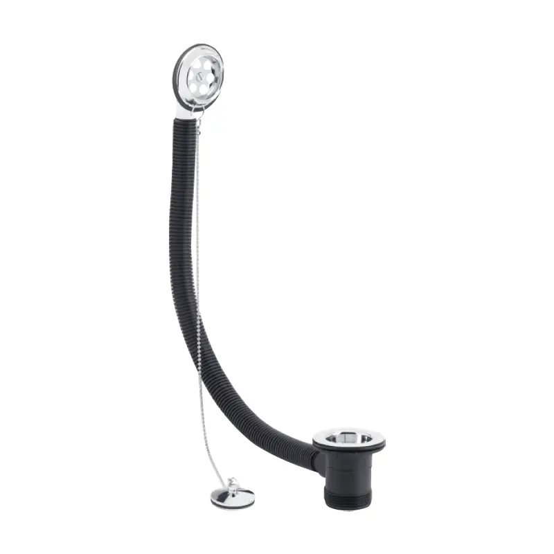 Bath Chrome Retainer Waste and Overflow with Brass Plug
