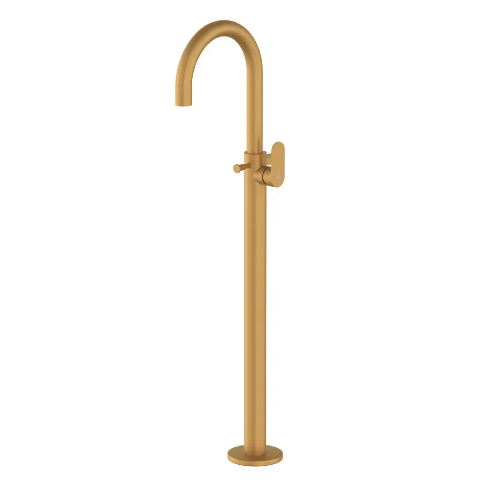 Jaquar Opal Gold Matt PVD Prime Floor-Mounted Single Lever Bath Mixer
