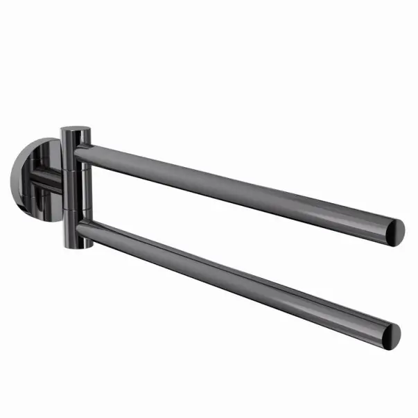 Jaquar Black Chrome Continental Swivel Towel Holder Twin Type