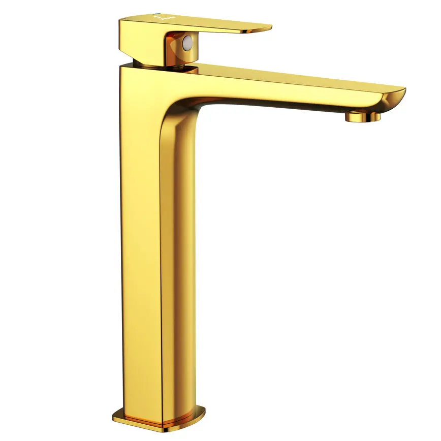 Jaquar Kubix Prime Gold Bright PVD Extended Mono Basin Mixer