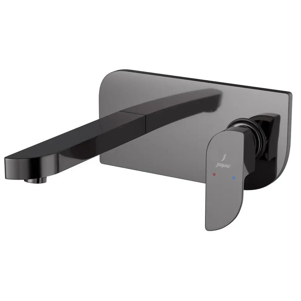 Jaquar Alive Black Chrome 2-Hole Wall-Mounted Basin Mixer