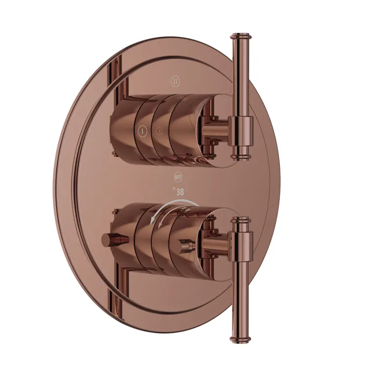 Artize Blush Gold PVD VIC Thermostatic Shower Mixer 3-way Outlets